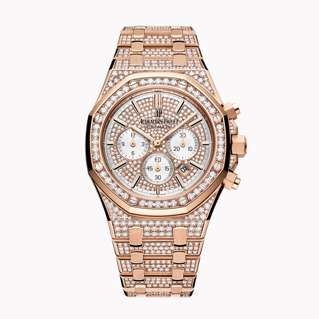 Audemars Piguet Royal Oak Chronograph Rose Gold Pave Diamond 26322OR.ZZ.1222OR.01
