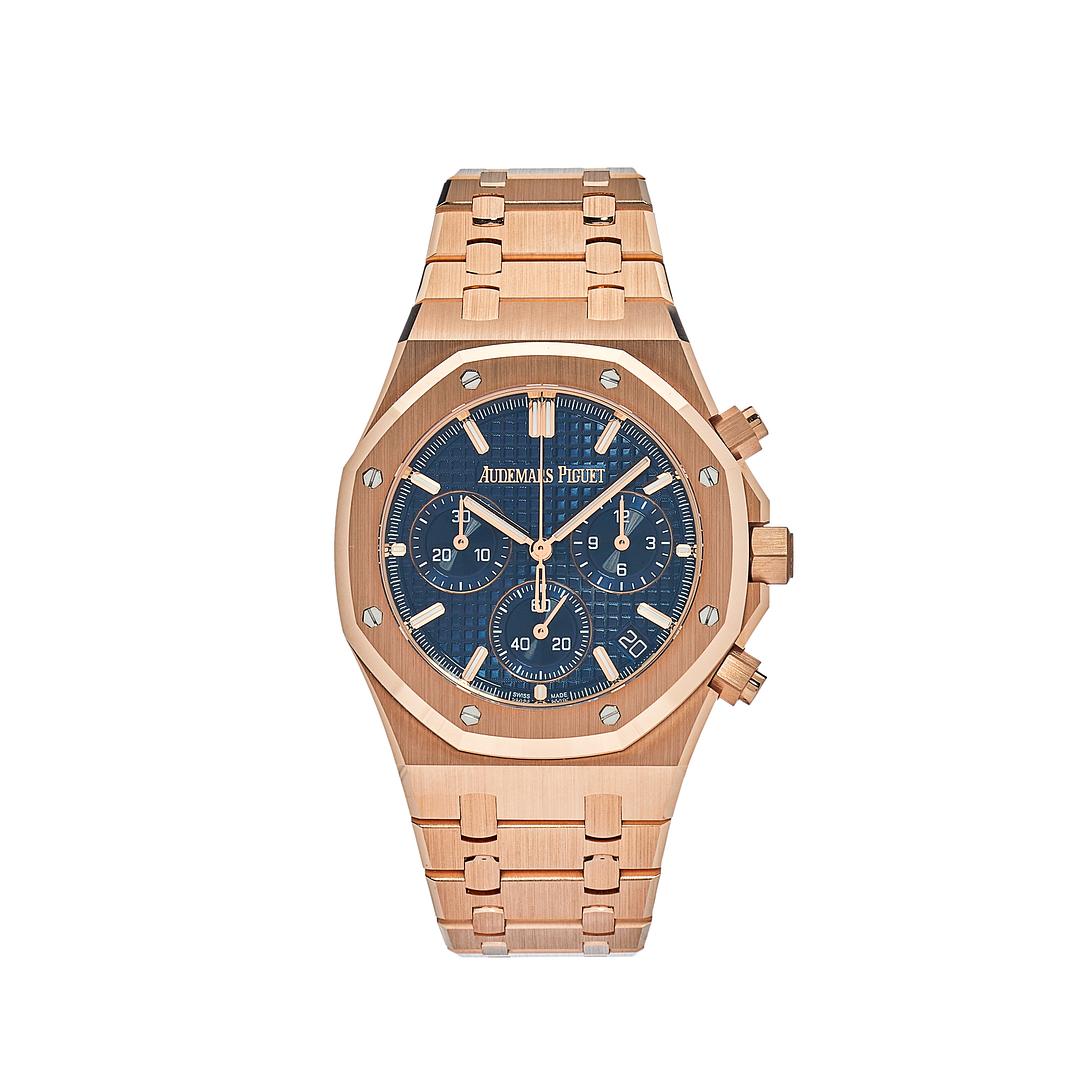 Audemars Piguet Royal Oak Chronograph 50th Anniversary Rose Gold Blue Dial 26240OR.OO.D315CR.01